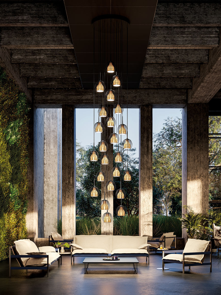 Cage Cluster Suspension Lamp by Diesel Living with Lodes