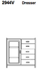 Commode / Commode Rosenborg par Dyrlund