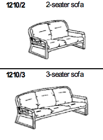 Sofa 1210 by Dyrlund
