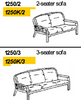 Sofa 1250 by Dyrlund