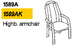 Highback Chair w/ Upholstered Back 1589 by Dyrlund