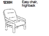 Fauteuil à dossier haut 1230 par Dyrlund
