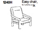 Easy Chair Highback 1240 by Dyrlund