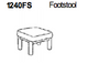 Footstool 1240 by Dyrlund
