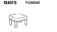 Footstool 1240 by Dyrlund