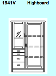 Rosenborg Highboard 110 x 44 / 42 x 154,3 cm by Dyrlund
