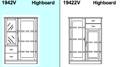 Rosenborg Highboard 110 x 44 / 42 x 138,5 cm by Dyrlund