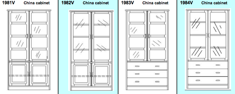 Rosenborg China Cabinet 110 x 38 / 35,5 x 199,3 cm by Dyrlund