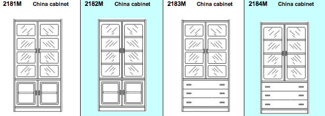 Frederiksborg China Cabinet 106 x 35,5 x 202 cm by Dyrlund