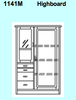 Frederiksborg Highboard 112 x 44 / 42 x 155 cm by Dyrlund