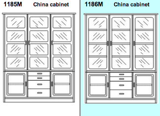 Frederiksborg China Cabinet 163 x 38 / 35,5 x 200 cm by Dyrlund