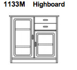 Frederiksborg Highboard  112 x 44 / 42 x 107 cm by Dyrlund