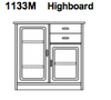 Frederiksborg Highboard  112 x 44 / 42 x 107 cm by Dyrlund