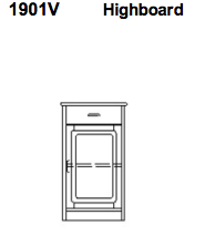 Rosenborg Highboard 58,5 x 44 / 42 x 99 cm by Dyrlund