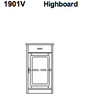 Rosenborg Highboard 58,5 x 44 / 42 x 99 cm by Dyrlund