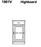 Rosenborg Highboard 58,5 x 44 / 42 x 99 cm by Dyrlund