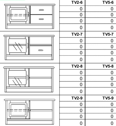 Frederiksborg TV Cabinet W 112 x H 53 cm by Dyrlund