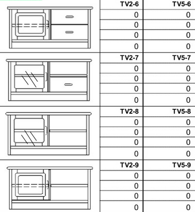 Frederiksborg TV Cabinet W 112 x H 53 cm by Dyrlund