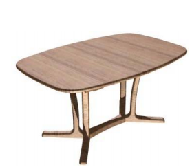 Table à manger elliptique 9223/9224 par Dyrlund