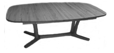 Table à manger elliptique 9241/9242 par Dyrlund 