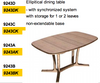 Table à manger elliptique 9243 par Dyrlund 