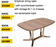 Table à manger elliptique 9243 par Dyrlund 