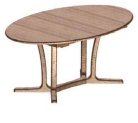 Table à manger ovale 9233 par Dyrlund 