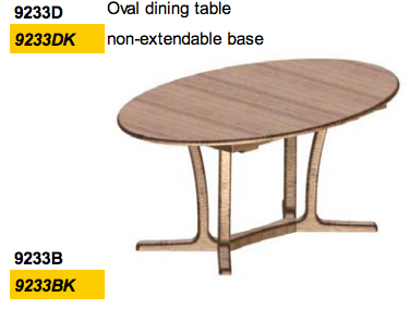 Table à manger ovale 9233 par Dyrlund 
