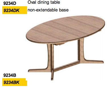 Table à manger ovale 9234 par Dyrlund