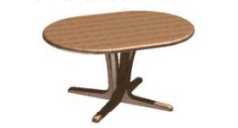 Table basse ovale 9257 par Dyrlund