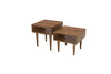 Walnut Classic Side Table by Eastvold Furniture with 12-leg design, showcasing sleek, modern table craftsmanship.