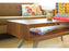 Elko coffee table by Eastvold Furniture, featuring a walnut tabletop with black metal legs, modern and stylish living room accent piece.