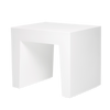 White concrete seat by Fatboy, modern outdoor seating with sleek, minimalist design perfect for contemporary patios.