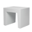 White concrete seat by Fatboy, modern outdoor seating with a smooth, rounded design and sturdy construction.