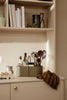 Black Ferm Living Grib Toolbox for accessories, featuring a sleek, modern design with compartments for organization.