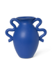 Blue Verso Table Vase by Ferm Living, modern ceramic accessory with a sleek, minimalist design for stylish home decor.