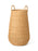 Ferm Living braided laundry basket made of woven fibers, stylish storage accessory for laundry or organization.