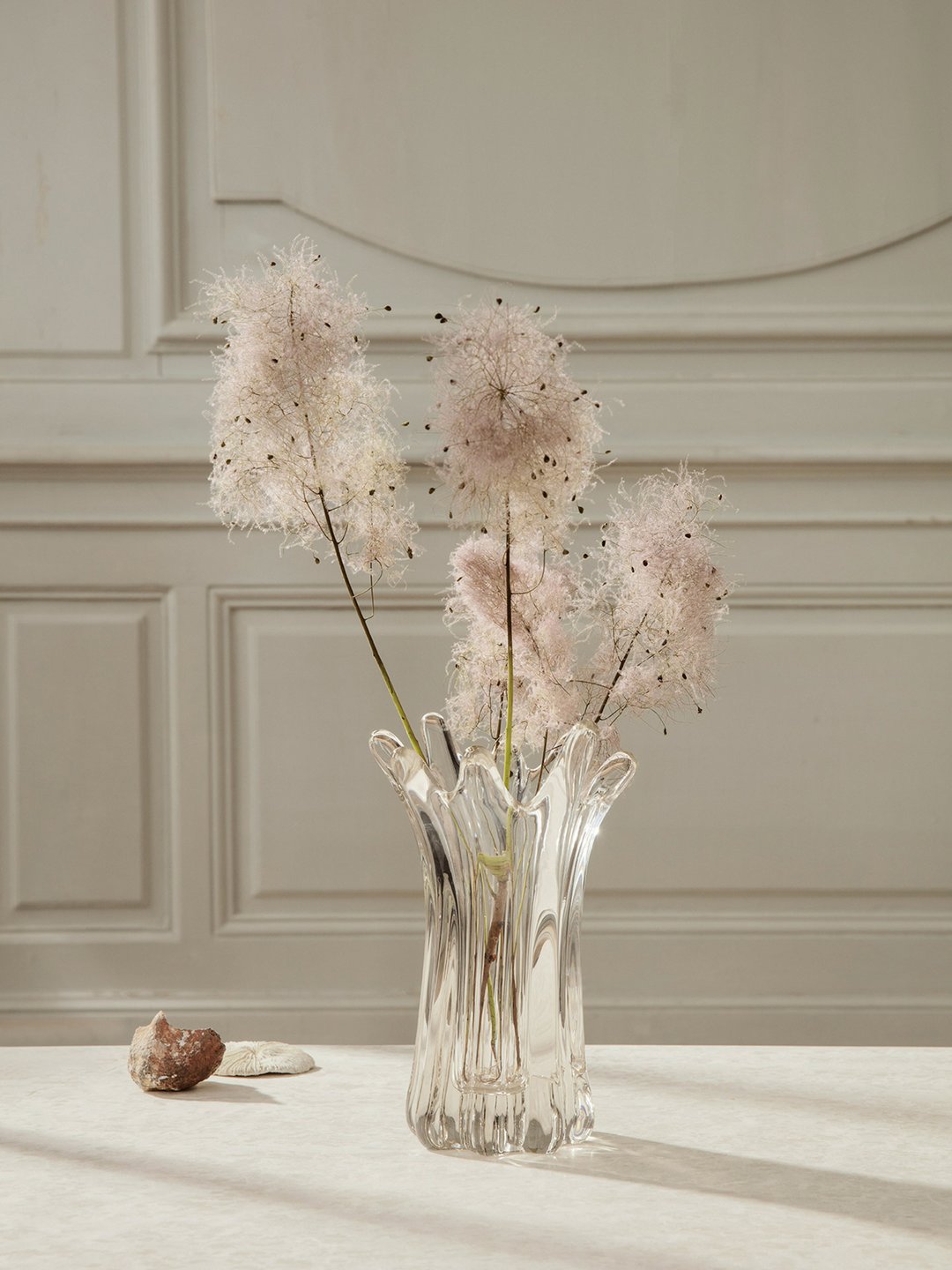 Holo Vase by Ferm Living, a modern glass accessory with a sleek, minimalist design perfect for contemporary home decor.