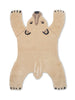 Ferm Living kids animal tufted polar bear rug featuring soft, plush texture and detailed polar bear design for children's room decor.