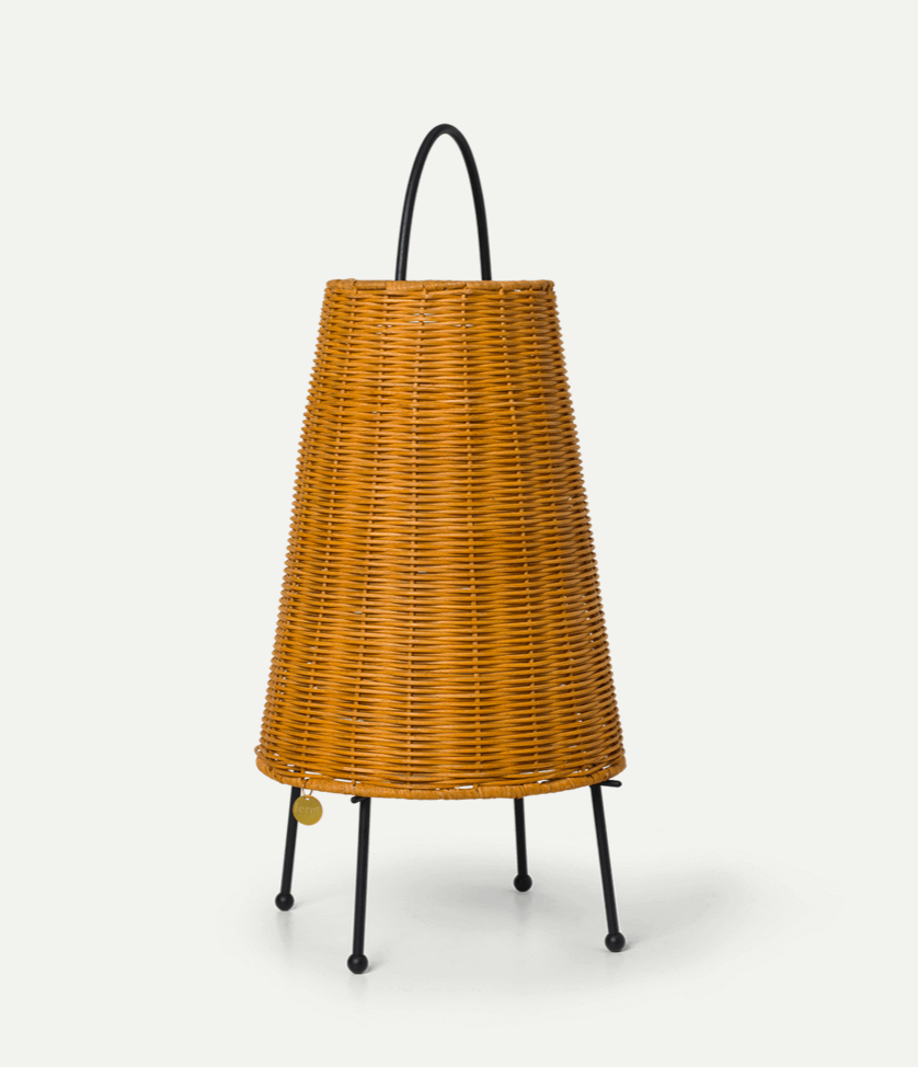 Porti Portable Braided Lamp by Ferm Living, a stylish lighting fixture with braided design and modern aesthetic.