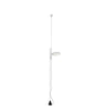 Black OK Suspension Lamp by Flos hanging from ceiling, modern lighting fixture with sleek design and adjustable cord.