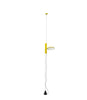 Black OK Suspension Lamp by Flos, modern lighting fixture with sleek design and adjustable suspension cords.