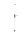 Black OK Suspension Lamp by Flos hanging from ceiling, modern lighting fixture with sleek design and adjustable suspension cords.