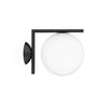 Black IC Lights ceiling and wall outdoor lighting fixture by Flos, modern design for exterior illumination.