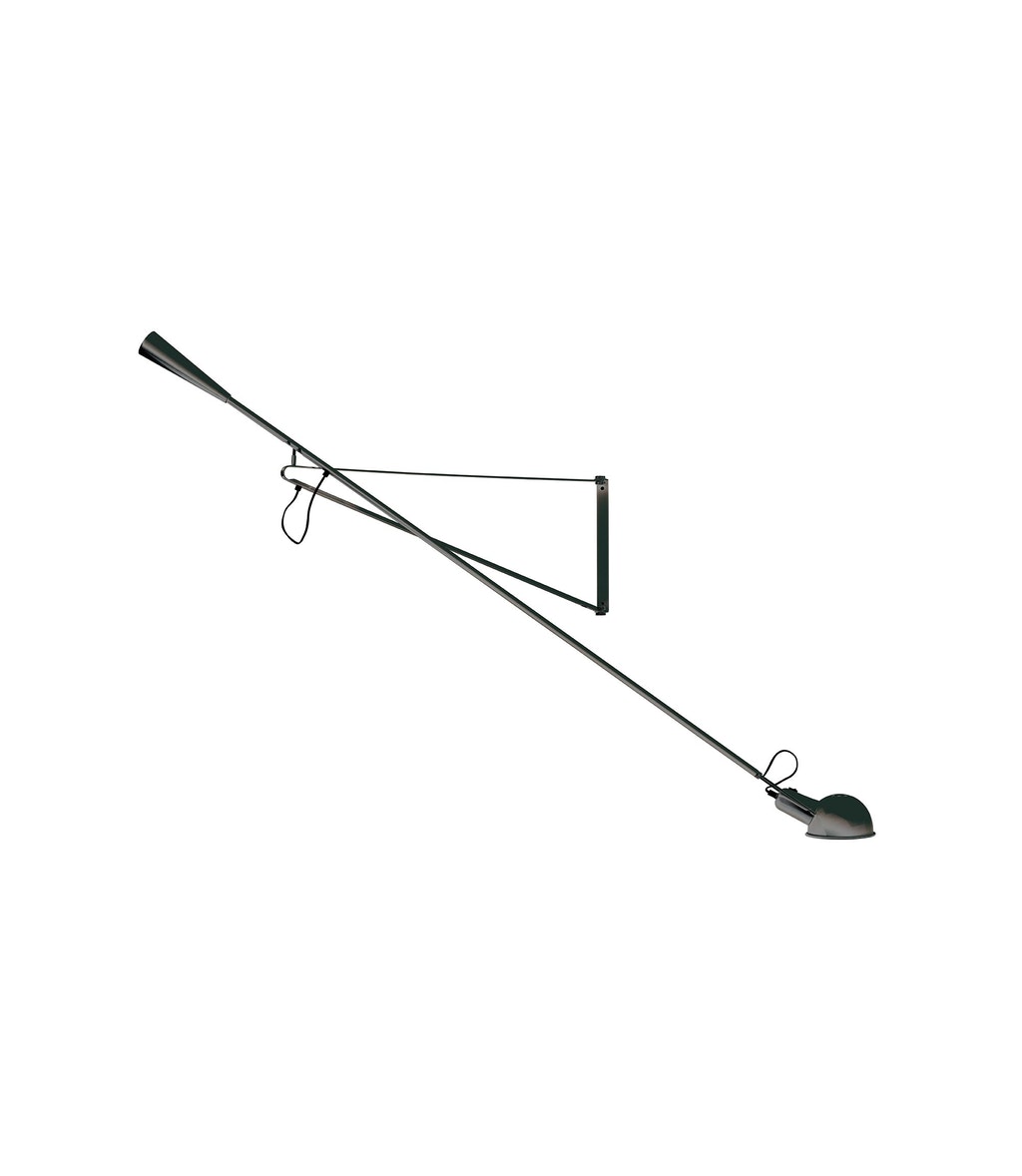 Chrome wall lamp by Flos from the 265 Lighting collection, featuring sleek modern design and adjustable lighting elements.