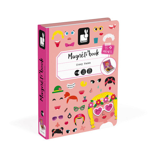 Girl's Crazy Face Magneti'Book by Janod
