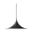 Black Gubi Semi Pendant lighting fixture with a matte finish, featuring a sleek, modern design and 30 cm diameter.