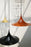 Gubi black semi pendant light with matte finish, hanging ceiling lighting fixture, 30cm diameter, modern design.