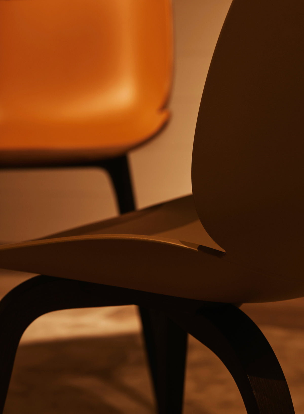 Beetle Dining Chair - Un-Upholostered - Wood Base by Gubi