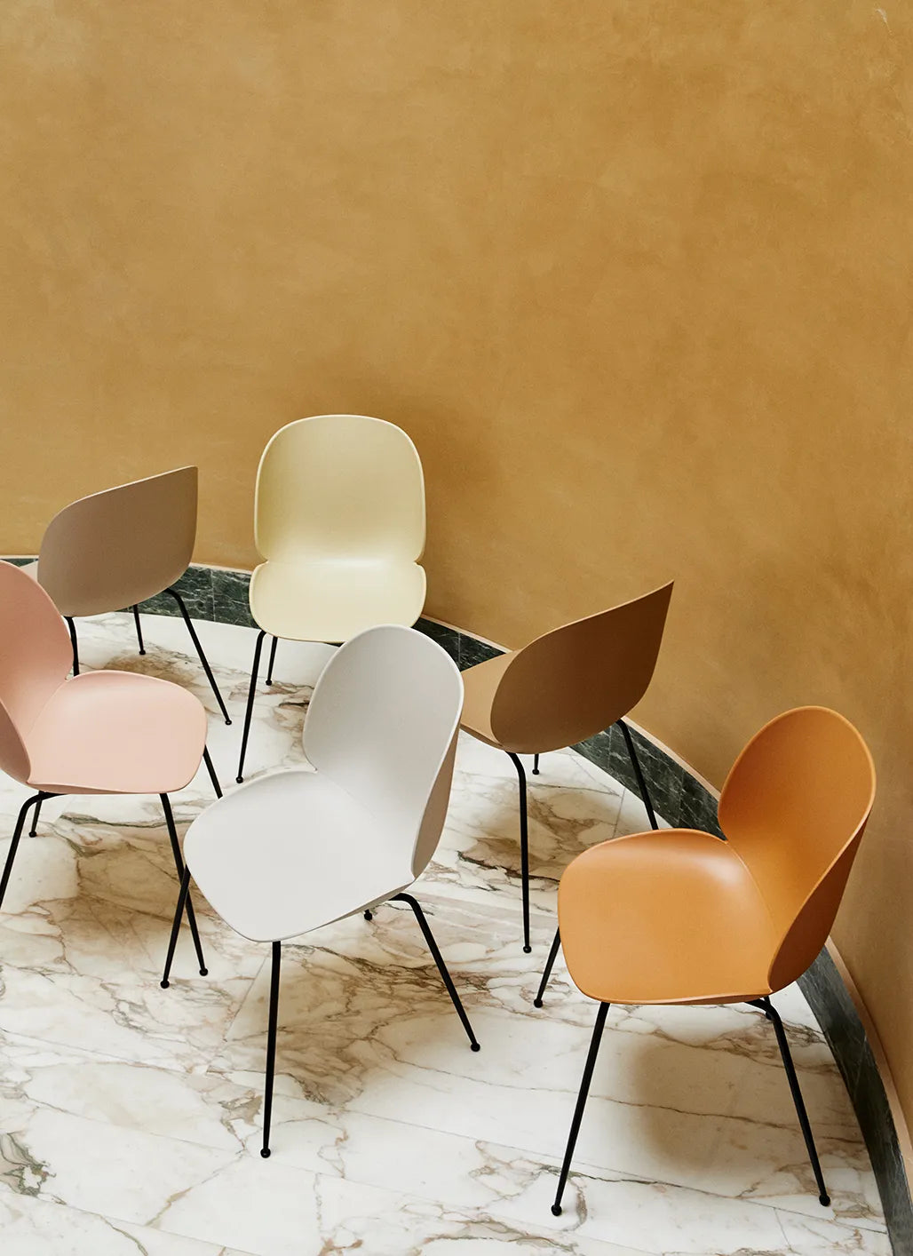 Beetle Dining Chair - Un-Upholstered - Conic Base by Gubi
